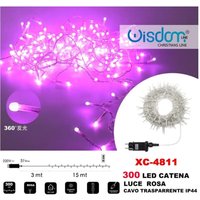 Trade Shop Traesio - Trade Shop - lichterkette 300 led lichter glühwürmchen rosa licht transparentes kabel IP44 XC-4811 - Trade Shop Traesio - Trade Shop - lichterkette 300 led lichter glühwürmchen rosa licht transparentes kabel IP44 XC-4811 - von TRADE SHOP TRAESIO