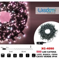 Trade Shop Traesio - Trade Shop - lichterkette 500 led-leuchten glühwürmchen weisses licht + rosa grünes kabel IP44 XC-4090 - Trade Shop Traesio - Trade Shop - lichterkette 500 led-leuchten glühwürmchen weisses licht + rosa grünes kabel IP44 XC-4090 - von TRADE SHOP TRAESIO