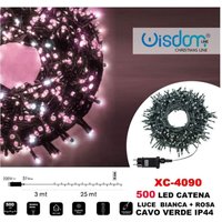 Trade Shop Traesio - Trade Shop - lichterkette 500 led-leuchten glühwürmchen weisses licht + rosa grünes kabel IP44 XC-4090 - Trade Shop Traesio - Trade Shop - lichterkette 500 led-leuchten glühwürmchen weisses licht + rosa grünes kabel IP44 XC-4090 - von TRADE SHOP TRAESIO