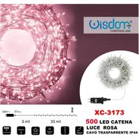 Trade Shop Traesio - Trade Shop - lichterkette 500 led lichter glühwürmchen rosa licht transparentes kabel IP44 XC-3173 - Trade Shop Traesio - Trade Shop - lichterkette 500 led lichter glühwürmchen rosa licht transparentes kabel IP44 XC-3173 - von TRADE SHOP TRAESIO