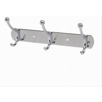 Trade Shop Traesio - Trade Shop - mehrzweck-kleiderbügel mit 3 haken, chrompolsterung, 24,5 cm 52670 - von TRADE SHOP TRAESIO