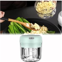 Trade Shop Traesio - Trade Shop - mini batteriebetriebener knoblauch ingwer chili zerkleinerer wiederaufladbar usb 250ML - von TRADE SHOP TRAESIO