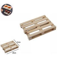Trade Shop Traesio - Trade Shop - mini-holzpalette tablett tablett untersetzer buffet 20X15CM 74033A - von TRADE SHOP TRAESIO