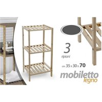 Trade Shop Traesio - Trade Shop - mobile scaffale in legno 3 represent mensoder 35X30X70CM industrie - von TRADE SHOP TRAESIO