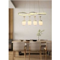 Trade Shop Traesio - Trade Shop - moderne stil führte pendel kronleuchter kurve weiss 4 lichtpunkte 68 w LP-24B - Trade Shop Traesio - Trade Shop - moderne stil führte pendel kronleuchter kurve weiss 4 lichtpunkte 68 w LP-24B - von TRADE SHOP TRAESIO
