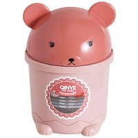 Trade Shop Traesio - Trade Shop - mülleimer rosa teddybär kippmülleimer abmessung 28X18,5 cm - von TRADE SHOP TRAESIO