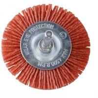 Trade Shop Traesio - Trade Shop - Nylondraht-Polierbürste mit Schleifspitze, zum Glätten von Bohrern, 50 mm - von TRADE SHOP TRAESIO