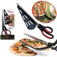 Trade Shop Traesio - Trade Shop - pizzaschneider-schere mit abnehmbarem mehrzweckpaddel mit stahlklinge - von TRADE SHOP TRAESIO
