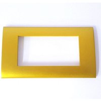 Trade Shop Traesio - Trade Shop - plaque teller kunststoff rahmen gold JKLK40704 vier auslässe platten plätze - von TRADE SHOP TRAESIO