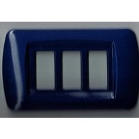 Trade Shop Traesio - Trade Shop - platten abs platten magic serie bticino kompatibel steckdosenabdeckplatte löcher - Metallisches Blau von TRADE SHOP TRAESIO
