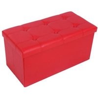 Trade Shop Traesio - Trade Shop - pouf box rechteckig kunstleder truhe fusshocker farbe - Rot Trade Shop Traesio - Trade Shop - pouf box rechteckig kunstleder truhe fusshocker farbe - Rot von TRADE SHOP TRAESIO