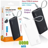 Trade Shop Traesio - Trade Shop - power bank tragbare wiederaufladbare externe batterie 8000MAH mit typ-c stecker TT8033 - von TRADE SHOP TRAESIO