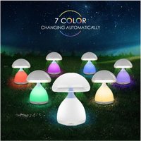 Trade Shop Traesio - Trade Shop - rgb led pilzlampe farben chromotherapie nachttisch 7 farben drahtlos - von TRADE SHOP TRAESIO