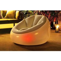 Trade Shop Traesio - Trade Shop - runder aufblasbarer pouf mit integriertem led-licht 102 x 97 x 71 cm mehrfarbig 75086 - von TRADE SHOP TRAESIO
