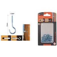 Trade Shop Traesio - Trade Shop - set 27 stück schrauben haken schraubenhaken 2 x 25 mm mit gewinde für holz 90735 - Trade Shop Traesio - Trade Shop - set 27 stück schrauben haken schraubenhaken 2 x 25 mm mit gewinde für holz 90735 - von TRADE SHOP TRAESIO