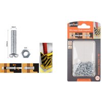 Trade Shop - set 29 stk. runde kreuzschrauben 4X10 mm mit muttern sechskantmutter M4 90958 - von TRADE SHOP TRAESIO