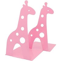 Trade Shop Traesio - Trade Shop - satz 2PCS hübsche giraffe-förmigen metall buchstützen kinder schreibtisch rosa - von TRADE SHOP TRAESIO