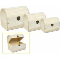 Trade Shop Traesio - Trade Shop - 3er Set Holzkisten Decoupage Truhe Matrjoschka Schmuckschatulle Etui - von TRADE SHOP TRAESIO