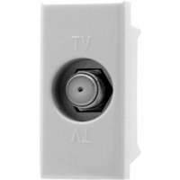 Trade Shop Traesio - Trade Shop - sat-tv-steckdose mit schraube weiss kompatibel mit bticino axolute - von TRADE SHOP TRAESIO
