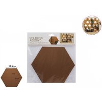 Trade Shop Traesio - Trade Shop - sechseckiger selbstklebender wandspiegel heimdekor 23X26.5X13.5CM 70879 - Trade Shop Traesio - Trade Shop - sechseckiger selbstklebender wandspiegel heimdekor 23X26.5X13.5CM 70879 - von TRADE SHOP TRAESIO