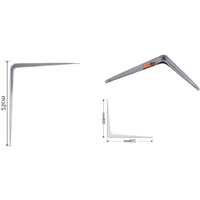 Trade Shop Traesio - Trade Shop - set 2 stück regalhalterung dreieckig metall regal 25CM grau 91264 - Trade Shop Traesio - Trade Shop - set 2 stück regalhalterung dreieckig metall regal 25CM grau 91264 - von TRADE SHOP TRAESIO