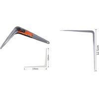 Trade Shop Traesio - Trade Shop - set 2 stück regalträger dreieck metall regalträger 12,5 cm grau 91261 - Trade Shop Traesio - Trade Shop - set 2 stück regalträger dreieck metall regalträger 12,5 cm grau 91261 - von TRADE SHOP TRAESIO