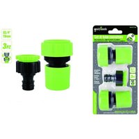 Trade Shop Traesio - Trade Shop - set 3-TEILIGE kupplung schnellanschlussadapter 3/4' gartenschlauch 97768 - von TRADE SHOP TRAESIO