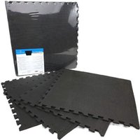 Trade Shop Traesio - Trade Shop - set mit 4 eva-fliesen, schwarz, 60 x 60 cm, mehrzweck-puzzlematte 194701 - von TRADE SHOP TRAESIO