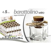 Trade Shop Traesio - Trade Shop - set 48 stk glas glas mit korkdeckel party-geschenk 4X5CM 715778 - von TRADE SHOP TRAESIO