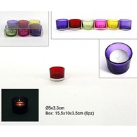 Trade Shop Traesio - Trade Shop - set 6 farbige glas-kerzenhalter teelicht design kerze glas - Trade Shop Traesio - Trade Shop - set 6 farbige glas-kerzenhalter teelicht design kerze glas - von TRADE SHOP TRAESIO