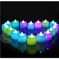 Trade Shop Traesio - Trade Shop - set von 12 mini led flammenlose flackernde kerzen rgb mehrfarbig batterie inkl. - Trade Shop Traesio - Trade Shop - set von 12 mini led flammenlose flackernde kerzen rgb mehrfarbig batterie inkl. - von TRADE SHOP TRAESIO