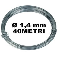 Trade Shop Traesio - Trade Shop - spule, strang, eisendraht, chrom, garn, durchmesser 1,4 mm, für 40 meter - von TRADE SHOP TRAESIO