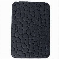Trade Shop Traesio - Trade Shop - stoff badematte 45X75 cm stein-effekt schwarz 69970 - Trade Shop Traesio - Trade Shop - stoff badematte 45X75 cm stein-effekt schwarz 69970 - von TRADE SHOP TRAESIO