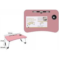 Trade Shop Traesio - Trade Shop - tablett klappbar schreibtisch tisch pc slot tablet tasse rosa 71365 - von TRADE SHOP TRAESIO