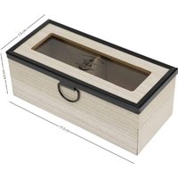 Trade Shop Traesio - Trade Shop - tee-aufbewahrungsbox aus holz mit 2 fächern vitrine 219598 - Trade Shop Traesio - Trade Shop - tee-aufbewahrungsbox aus holz mit 2 fächern vitrine 219598 - von TRADE SHOP TRAESIO