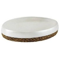 Trade Shop Traesio - Trade Shop - teller untertasse seifenhalter seife badezimmer aus WEIßER keramik und seil 10377 - Trade Shop Traesio - Trade Shop - teller untertasse seifenhalter seife badezimmer aus WEIßER keramik und seil 10377 - von TRADE SHOP TRAESIO