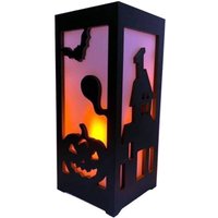 Trade Shop Traesio - Trade Shop - Tischlampe Laterne Kerze Licht led Outdoor Dekorationen für Halloween - von TRADE SHOP TRAESIO