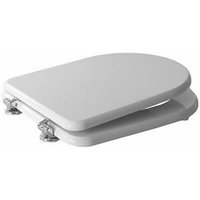 Trade Shop Traesio - Trade Shop - toilettensitzdeckel toilettensitz weiss stahlscharniere gross 50X37 - von TRADE SHOP TRAESIO