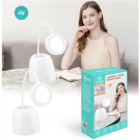Trade Shop Traesio - Trade Shop - touch lamp TX-9082 led tisch usb wiederaufladbar spiegel 3 helligkeit einstellbar - von TRADE SHOP TRAESIO