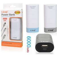 Trade Shop Traesio - Trade Shop - tragbares ladegerät 6000 mah akku power bank usb kabel 3 in 1 TT-6200+ - von TRADE SHOP TRAESIO