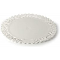 Trade Shop Traesio - Trade Shop - trama trinato weisses tablett 35 cm runder teller unter süssigkeiten vorspeisen transport - von TRADE SHOP TRAESIO