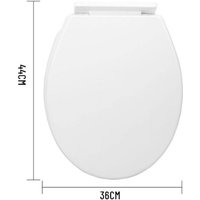 Trade Shop - universal-toilettensitz aus superbeständigem kunststoff 44X36CM weisse farbe 59014 - von TRADE SHOP TRAESIO