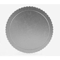 Trade Shop Traesio - Trade Shop - unter kuchenblech 3PCS flach 30CM 2MM silber runde karton transport tablett - von TRADE SHOP TRAESIO