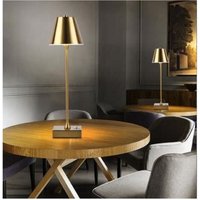 Trade Shop Traesio - Trade Shop - usb aufladbare tischlampe 10 watt 3 lichtfarben verschiedene farben D27-3C - Kupfer von TRADE SHOP TRAESIO