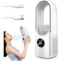 Trade Shop Traesio - Trade Shop - ventilator tavolo umidifizierung usb portatile multifunzionale 6 velocity bianco - von TRADE SHOP TRAESIO