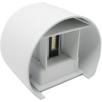 Trade Shop Traesio - Trade Shop - wandlampe 28 led 12 watt IP55 warmes kaltes licht up & down ES44 weiss - von TRADE SHOP TRAESIO