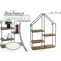 Trade Shop Traesio - Trade Shop - wandregal home 4 regale modernes design holz metallregal - Trade Shop Traesio - Trade Shop - wandregal home 4 regale modernes design holz metallregal - von TRADE SHOP TRAESIO