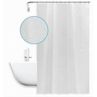 Trade Shop Traesio - Trade Shop - wasserdichter ANTI-Schimmel-DUSCHVORHANG 240X180 cm grau ringe textur diamond 59822 - von TRADE SHOP TRAESIO