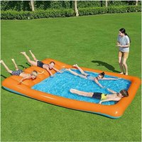Trade Shop Traesio - Trade Shop - wasserrutsche pool mit wasserrutsche und spritzwasser 341 x 213 cm pvc orange - von TRADE SHOP TRAESIO