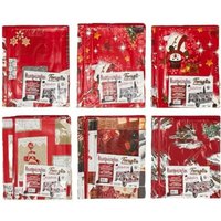 Trade Shop Traesio - Trade Shop - weihnachts tischdecke kunststoffbeschichtet schmutzabweisend verschiedene phantasien mis. 120190 - von TRADE SHOP TRAESIO